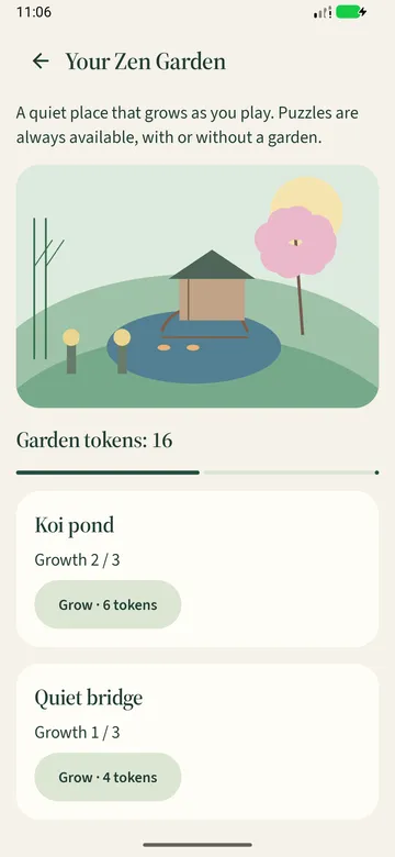 Zen Garten in Zentjong mit Teich und Bambus
