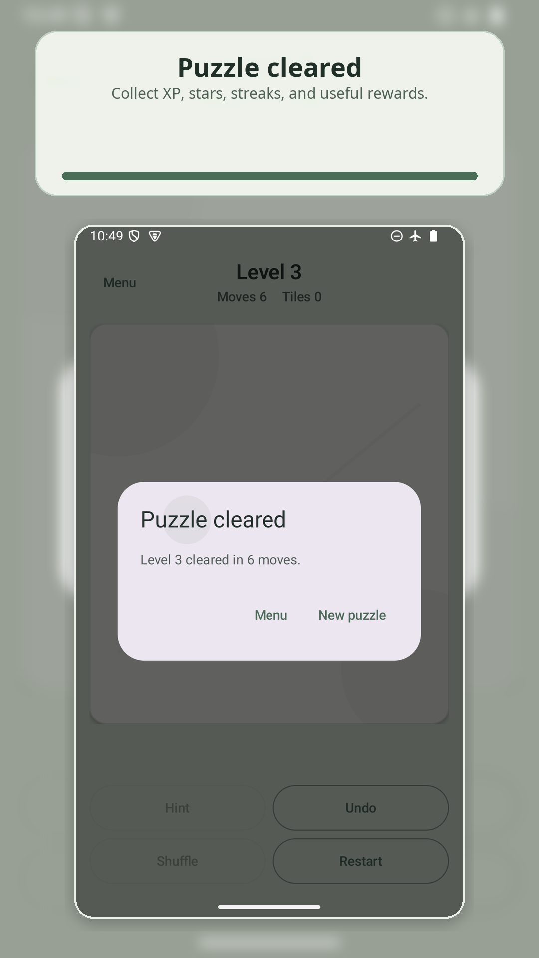 Zentjong puzzle cleared screenshot